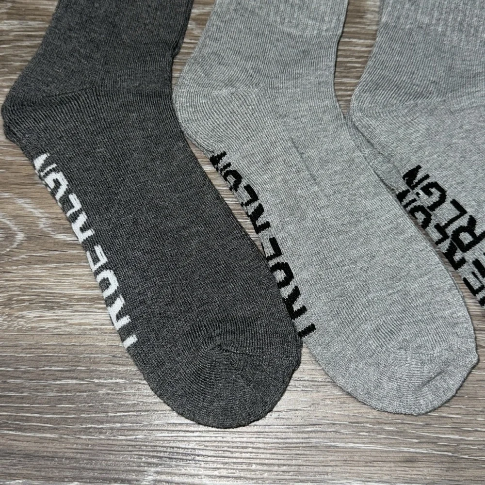 True Religion Gray & White Socks - Brand New